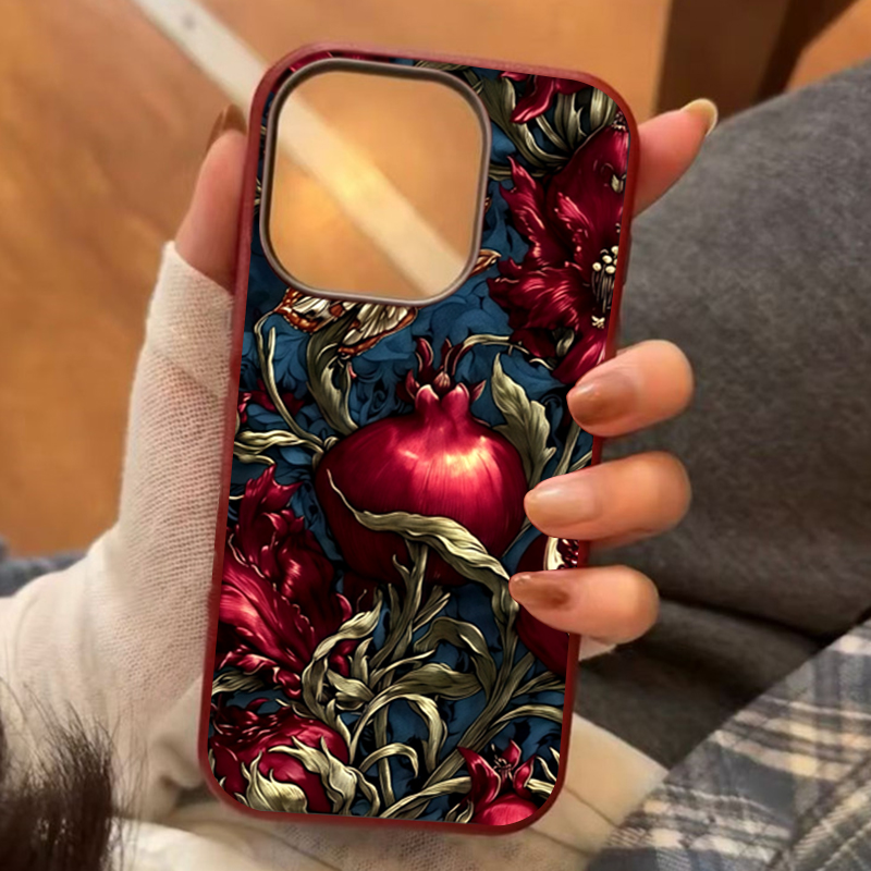 Phone Cases Drawing - Vintage Granatapfel TPU Kunst Handyhülle für