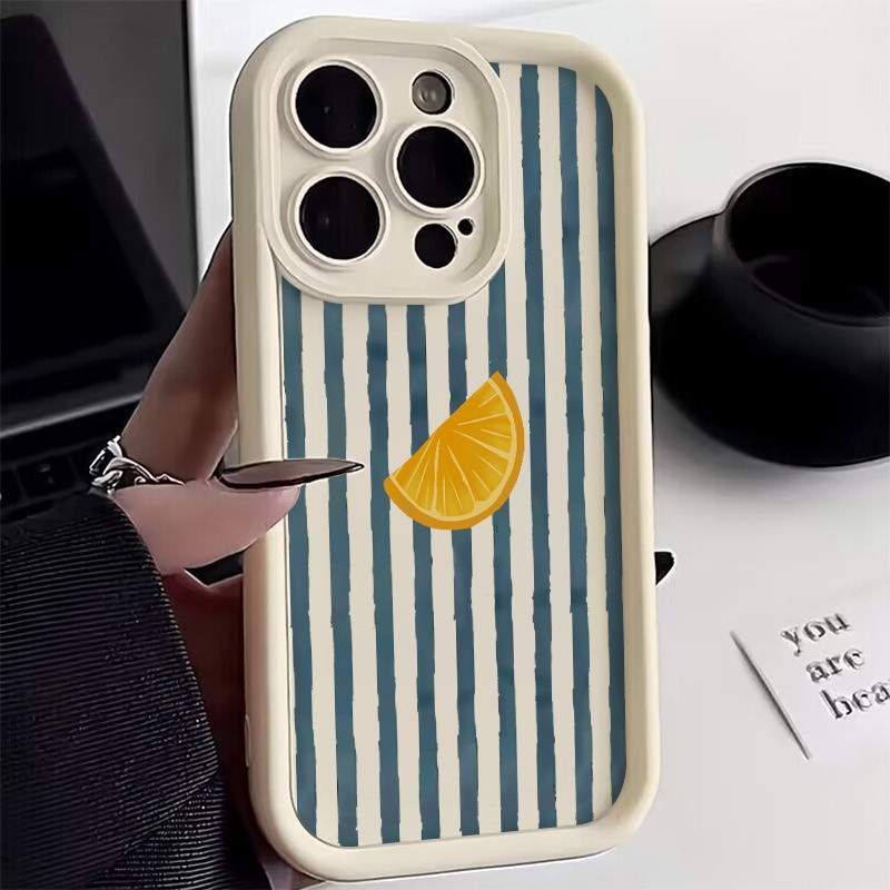 Phone Cases Redmi - Gestreifte Zitronenscheiben-Muster-Handyhülle für Xiaomi Redmi Note