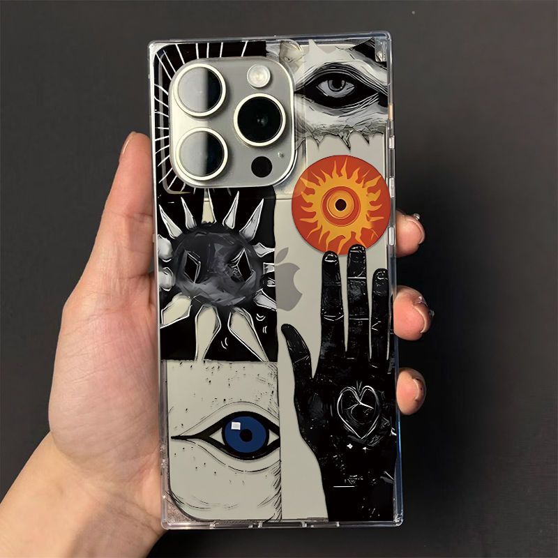 Phone Cases Drawing - Nischenmode-Handyhülle mit abstrakter Kunst für iPhone