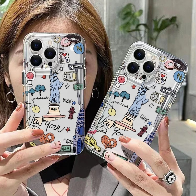 Phone Cases York - Niedliche New York City Doodle Handyhülle