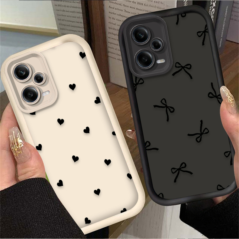 Phone Cases Xiaomi Redmi 12 - Schwarze Herz-Schleife Handyhülle für Xiaomi Redmi