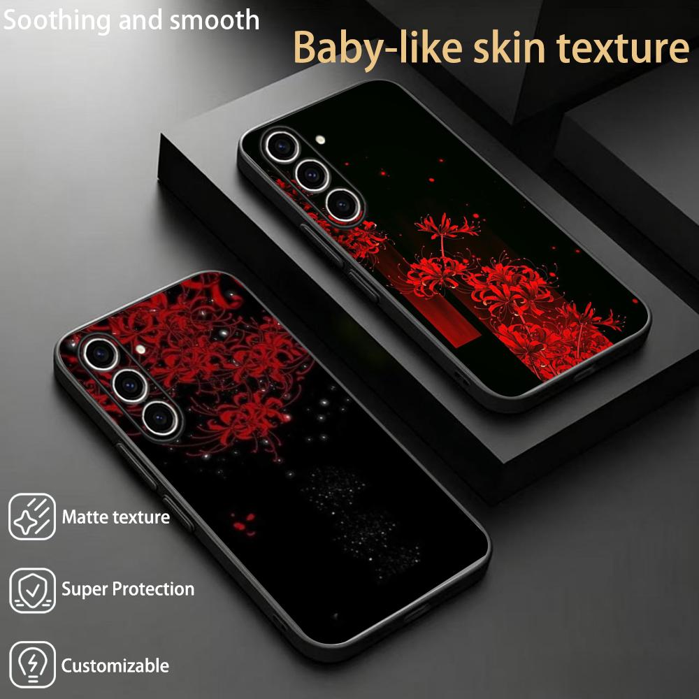 Phone Cases Drawing - Rote Spinnenlilie Japan Kunstmode-Design Handyhülle für