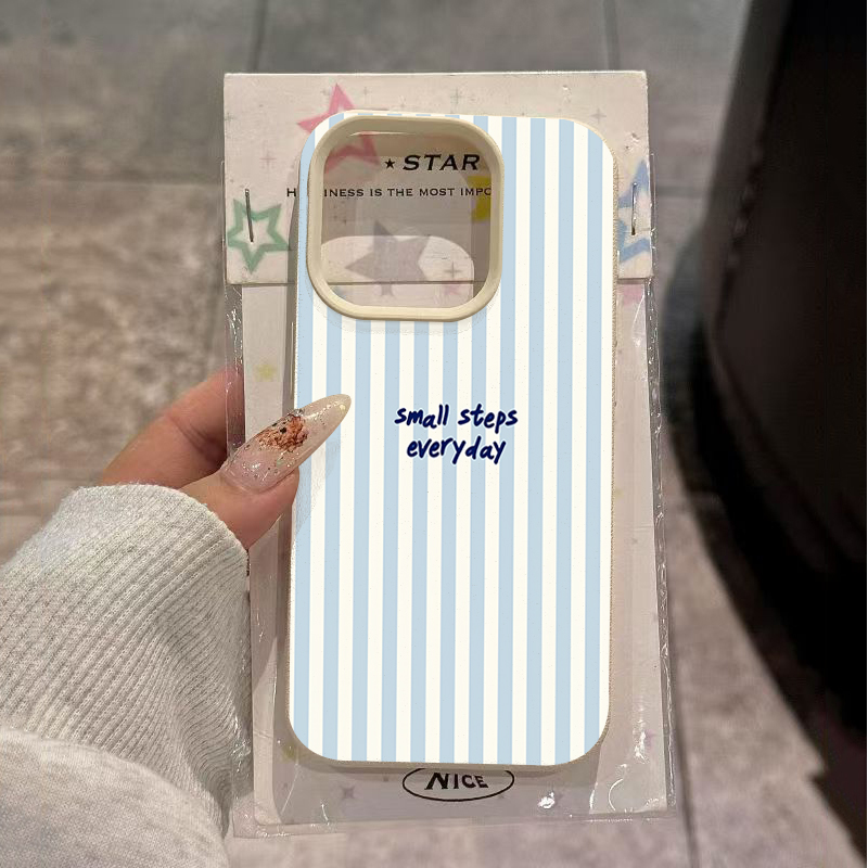 Phone Cases Blue - Blaue Englisch-Blau-Weiß-Streifen Hülle für Samsung Galaxy
