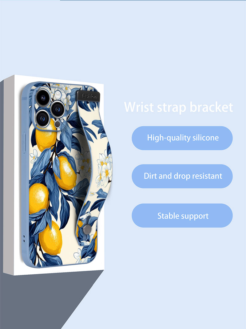 Phone Cases Drawing - Obst Zitrone Bunte Stern Blume Kunst