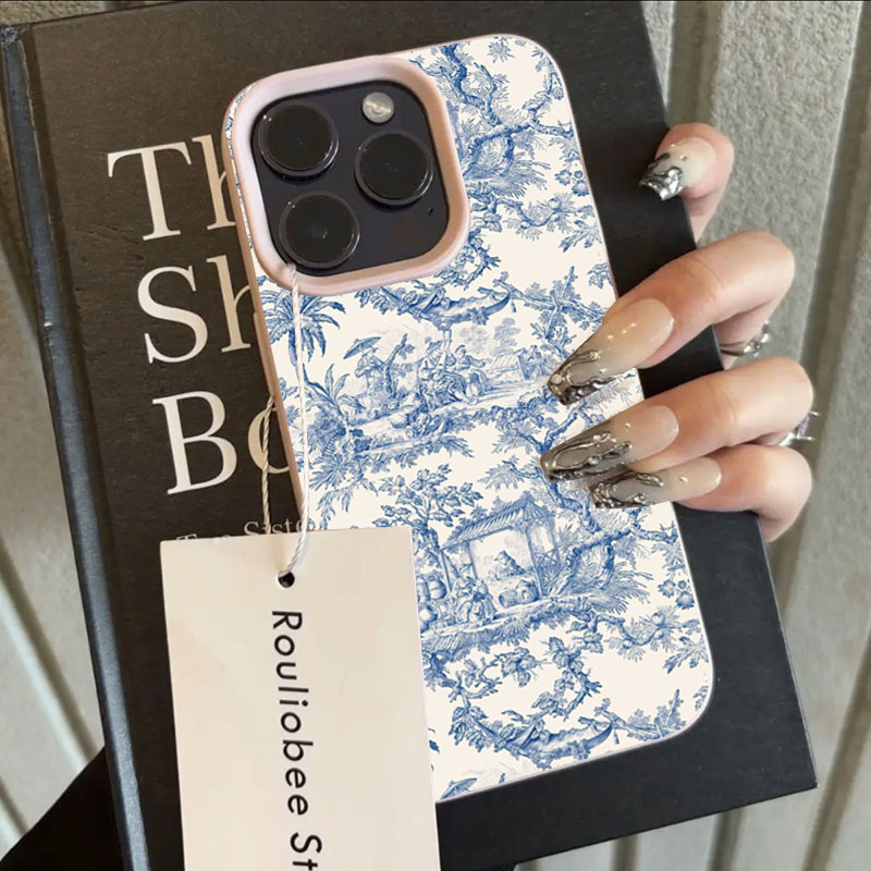 Mode Blau Weiß Porzellan Telef – Phone Cases Blue Bewertung und Preis