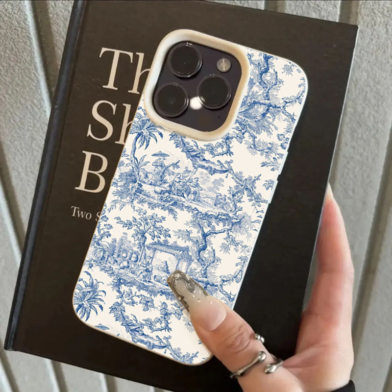 Mode Blau Weiß Porzellan Telef – Phone Cases Blue Bewertung und Preis