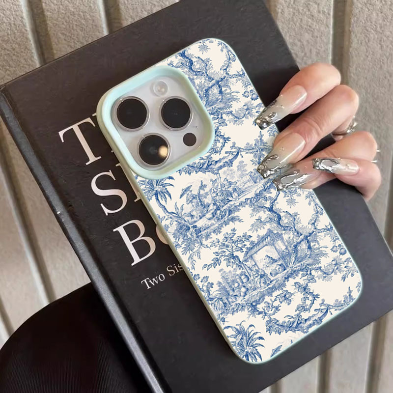 Mode Blau Weiß Porzellan Telef – Phone Cases Blue Bewertung und Preis