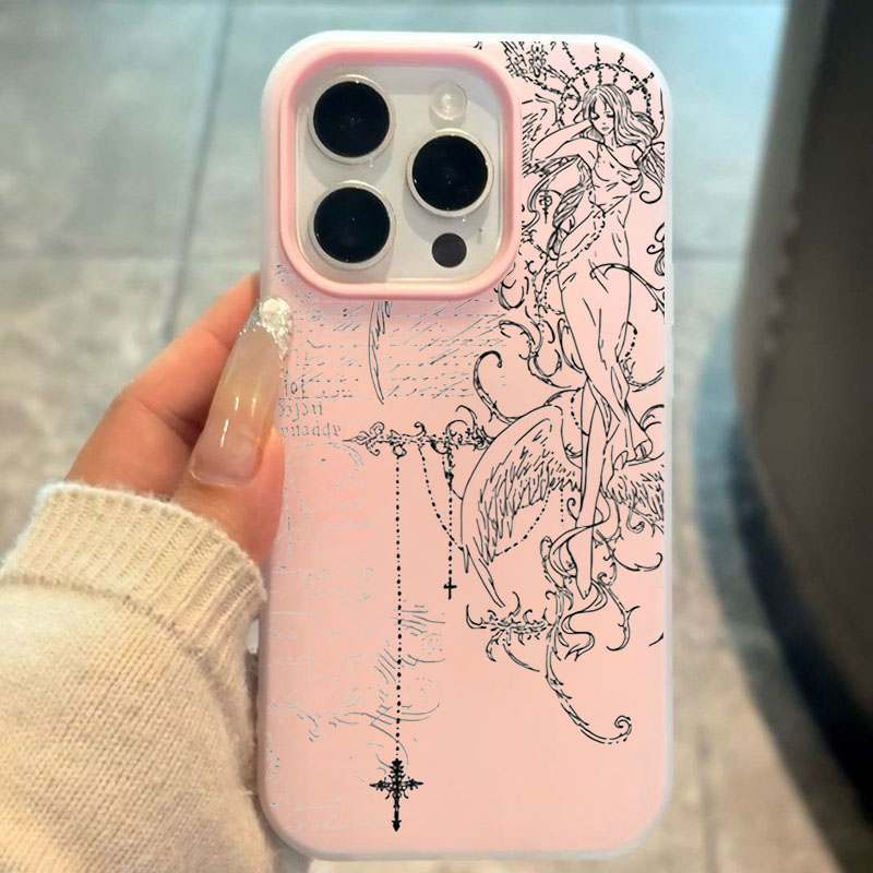 Gothic-Stil Engel Kreuz Linien – Phone Cases Drawing Bewertung und Preis