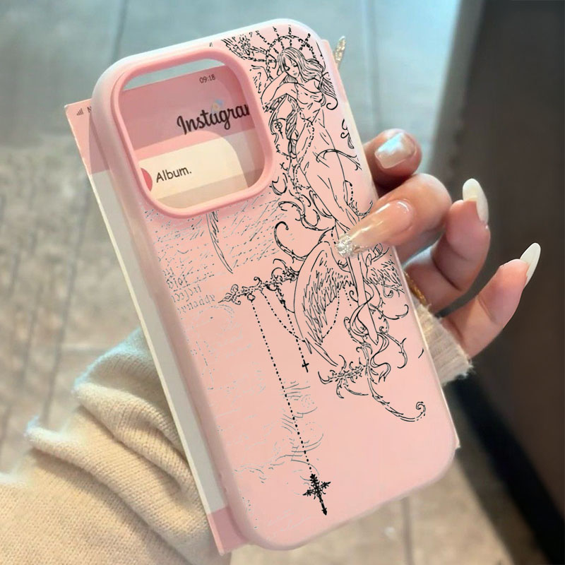 Gothic-Stil Engel Kreuz Linien – Phone Cases Drawing Bewertung und Preis