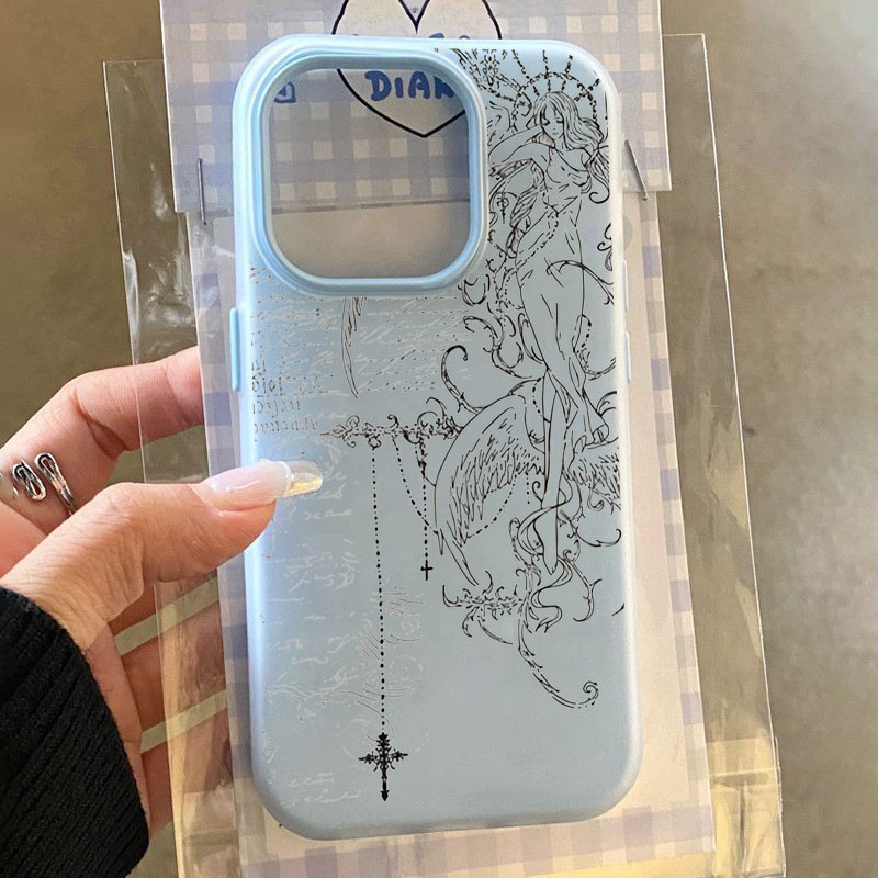 Gothic-Stil Engel Kreuz Linien – Phone Cases Drawing Bewertung und Preis