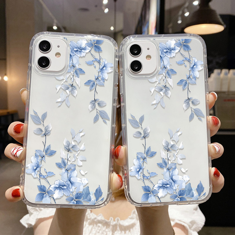 Blaue Blume Transparente Handy – Phone Cases Blue Bewertung und Preis