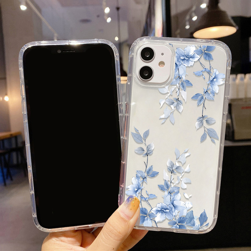 Blaue Blume Transparente Handy – Phone Cases Blue Bewertung und Preis