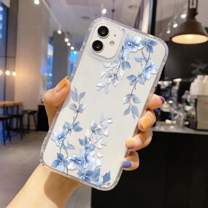 Blaue Blume Transparente Handy – Phone Cases Blue Bewertung und Preis